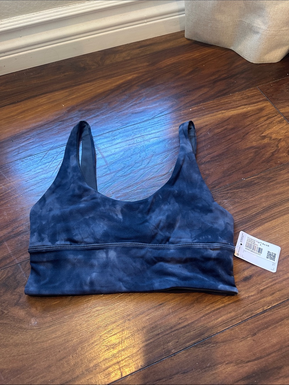 lululemon athletica Black Tie-Dye Scoop Sports Bra